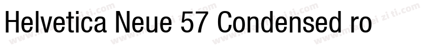 Helvetica Neue 57 Condensed roman f字体转换